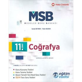 Eğitim Vadisi 11. Sınıf Coğrafya Msb Modüler Soru Bankası 2023