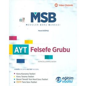 Eğitim Vadisi Yayınları AYT Felsefe Grubu Modüler Soru Bankası