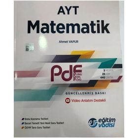 Eğitim Vadisi Yayınları AYT Matematik Tekrar Kitabı