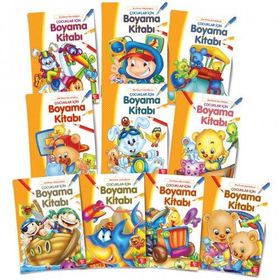 Eğlenceli Boyama Seti - 10 Kitap Takım - Kolektif