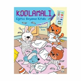 Eğlenceli Evim 4-5 Yaş Kodlamalı Eğitici Boyama Kitabı - Kolektif