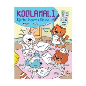 Eğlenceli Evim 4-5 Yaş Kodlamalı Eğitici Boyama Kitabı - Kolektif