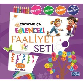 Eğlenceli Faaliyet Seti - Mor Kitap - 5+ Yaş - Kolektif