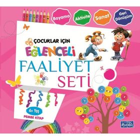 Eğlenceli Faaliyet Seti - Pembe Kitap - 4+ Yaş - Kolektif