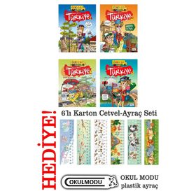 Eğlenceli Gezi Güzel Ülkem Türkiye 4 Kitap Set - Güzel Ülkem Türkiye 1-2-3-4 - Eğlenceli Bilgi Yayınları