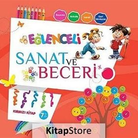 Eğlenceli Sanat ve Beceri Kırmızı Kitap 7 Yaş - Parıltı Komisyon