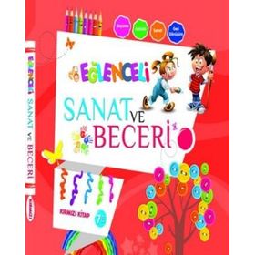 Eğlenceli Sanat ve Beceri Kırmızı Kitap 7 Yaş - Parıltı Komisyon