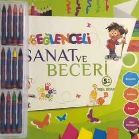 Eğlenceli Sanat ve Beceri Lacivert Kitap 5 Yaş - Parıltı Komisyon Heyet-Kurul-Komisyon