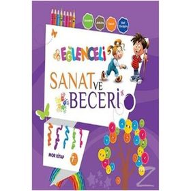 Eğlenceli Sanat ve Beceri Mor Kitap 7 Yaş - Parıltı Komisyon