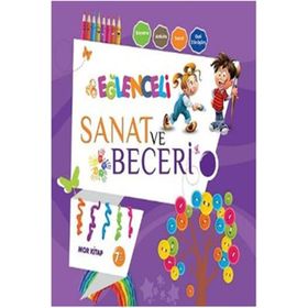 Eğlenceli Sanat ve Beceri Mor Kitap 7 Yaş - Parıltı Komisyon