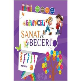 Eğlenceli Sanat ve Beceri Mor Kitap 7 Yaş - Parıltı Komisyon