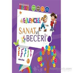 Eğlenceli Sanat ve Beceri Mor Kitap 7 Yaş - Parıltı Komisyon