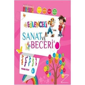 Eğlenceli Sanat ve Beceri Pembe Kitap 6 Yaş - kollektif
