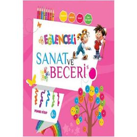 Eğlenceli Sanat ve Beceri Pembe Kitap 6 Yaş - kollektif