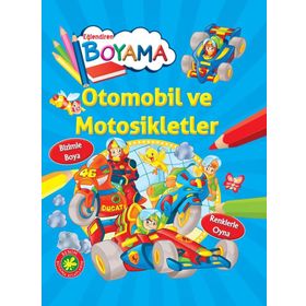 Eğlendiren Boyama - Otomobil ve Motosikletler - Parıltı Komisyon