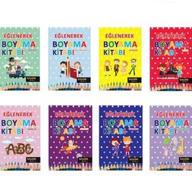 Eğlenerek Boyama Kitabı 8 Kitap Takım Salon Yayınları