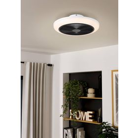 Eglo 35234 2700-6500K 3280 Lümen Sayulita 1 46 cm Çapında Beyaz-Siyah Tavan Vantilatörü