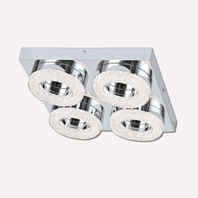 Eglo Fradelo 4 W Ledli Led Duy 4 Adet Gümüş Yuvarlak Sıvaaltı Spot
