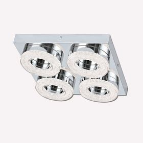 Eglo Fradelo 4 W Ledli Led Duy 4 Adet Gümüş Yuvarlak Sıvaaltı Spot