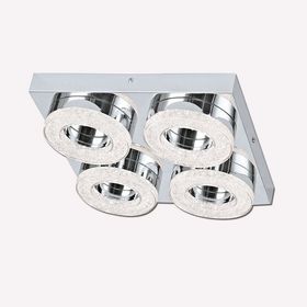 Eglo Fradelo 4 W Ledli Led Duy 4 Adet Gümüş Yuvarlak Sıvaaltı Spot