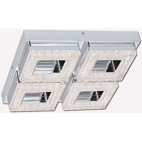 Eglo Fradelo 4 W Ledli Led Duy 4 Adet Gümüş Yuvarlak Sıvaüstü Spot