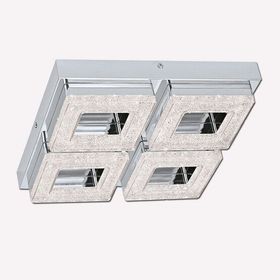 Eglo Fradelo 4 W Ledli Led Duy 4 Adet Gümüş Yuvarlak Sıvaüstü Spot