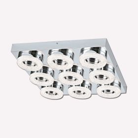 Eglo Fradelo 4 W Ledli Led Duy 9 Adet Gümüş Yuvarlak Sıvaaltı Spot