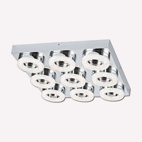 Eglo Fradelo 4 W Ledli Led Duy 9 Adet Gümüş Yuvarlak Sıvaaltı Spot