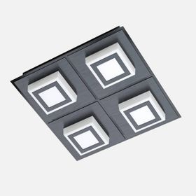 Eglo Masiano 3.3 W Siyah 4'lü Sıva Altı Gömme LED Spot