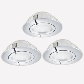 Eglo Pineda 6 W Led Duy 3 Adet Krom Yuvarlak Sıvaaltı Spot