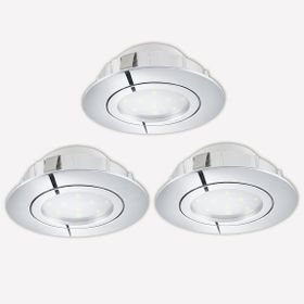 Eglo Pineda 6 W Led Duy 3 Adet Krom Yuvarlak Sıvaaltı Spot