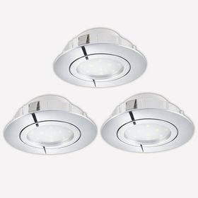 Eglo Pineda 6 W Led Duy 3 Adet Krom Yuvarlak Sıvaaltı Spot