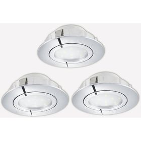 Eglo Pineda 6 W Led Duy 3 Adet Krom Yuvarlak Sıvaaltı Spot