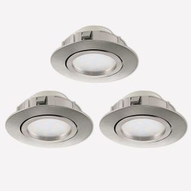Eglo Pineda 6 W Ledli Led Duy 3 Adet Nikel Yuvarlak Sıvaaltı Spot