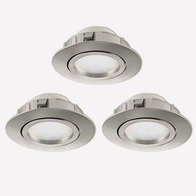 Eglo Pineda 6 W Ledli Led Duy 3 Adet Nikel Yuvarlak Sıvaaltı Spot