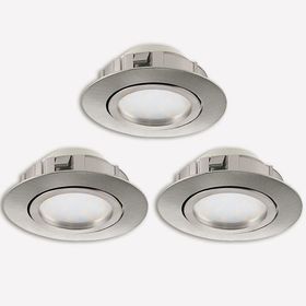 Eglo Pineda 6 W Ledli Led Duy 3 Adet Nikel Yuvarlak Sıvaaltı Spot