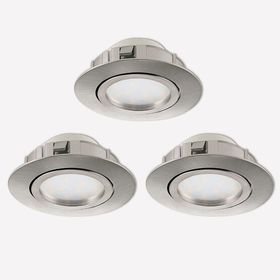 Eglo Pineda 6 W Ledli Led Duy 3 Adet Nikel Yuvarlak Sıvaaltı Spot