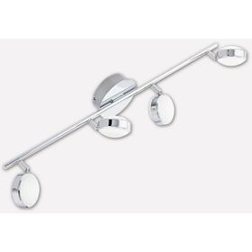 Eglo Salto 5.4 W Ledli Led Duy 4 Adet Gümüş Yuvarlak Sıvaüstü Spot