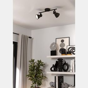 Eglo Seras 3 W Siyah Gu10 2'li Sıva Üstü Led Spot