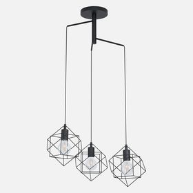 Eglo Streiton Modern 3'lü E27 Duy Çelik Yuvarlak Avize