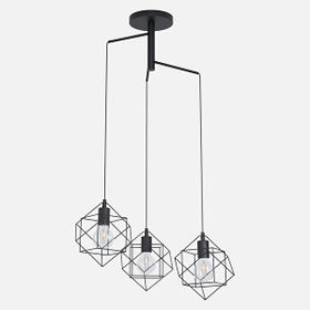Eglo Streiton Modern 3'lü E27 Duy Çelik Yuvarlak Avize