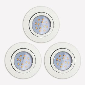 Eglo Tedo 5 W Ledli Led Duy 3 Adet Saten Yuvarlak Sıvaaltı Spot