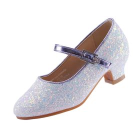 Eight KM EKM7015 Mary Jane Sparkle Glitter Cinderella Açık Mavi Kız Yüksek Topuklu Ayakkabı