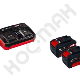 Einhell 18V 4Ah Çift Akü ve Power-X-Twincharger İkili Şarj Cihazı