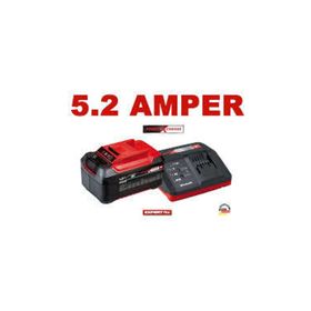Einhell 18V Power X-Change 5.2 Ah Akü + Hızlı Şarj Cihazı 5,2 X