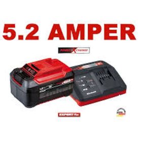 Einhell 18V Power X-Change 5.2 Ah Akü + Hızlı Şarj Cihazı 5,2 X