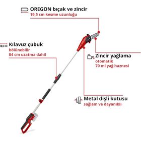Einhell GC-LC 18/20 LI T Solo Akülü Yüksek Dal Budama Makinesi