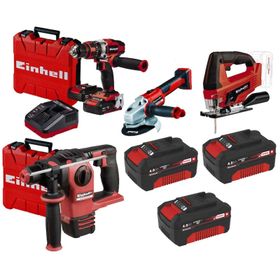 Einhell KİT8 Li-ion Akülü Kırıcı Delici + Taşlama + Dekupaj + Darbeli Matkap Seti
