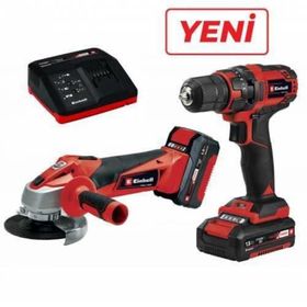 Einhell TC-TK 18 li Akülü Kit Şarjlı Matkap + Şarjlı Taşlama Seti