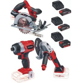 Einhell TE-CI 18 Li BL + TP-CD 18/60 Li-I BL + Axxio 125mm Avuç Taşlama 2x4 Ah Akülü Set